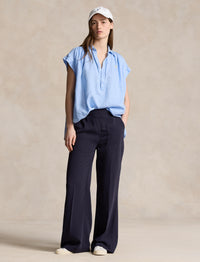 Chemise en lin à enfiler - Austin Blue