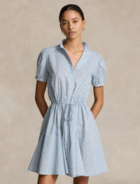 Robe fleurie cordon de serrage en coton - Mini Tulip Floral