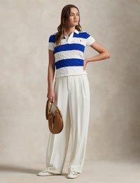 Polo cintré torsadé - White & Cruise Royal