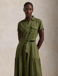 Robe-chemise gitane ceinturée - Expedition Olive
