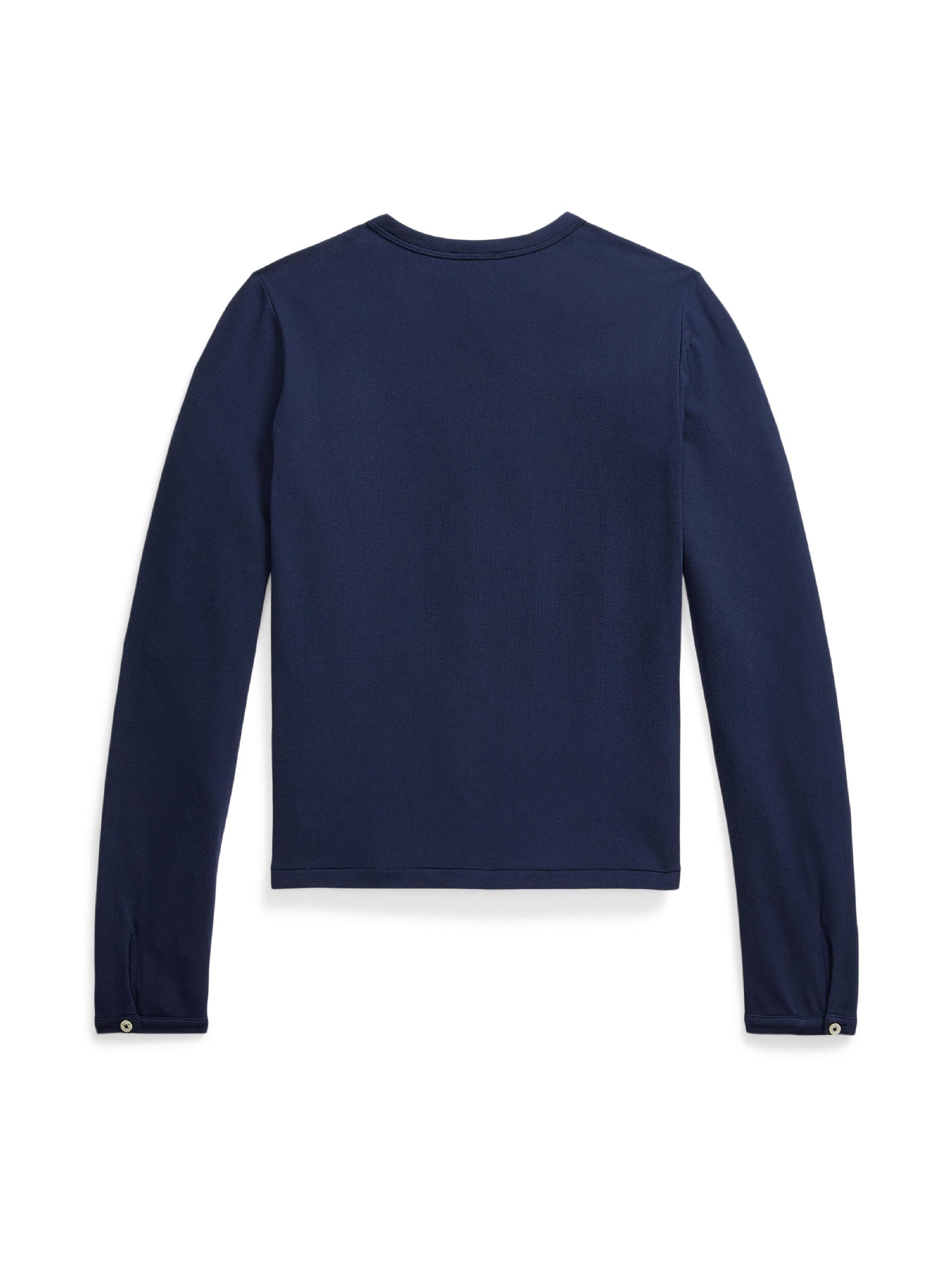 Round-neck stretch cotton cardigan - Newport Navy