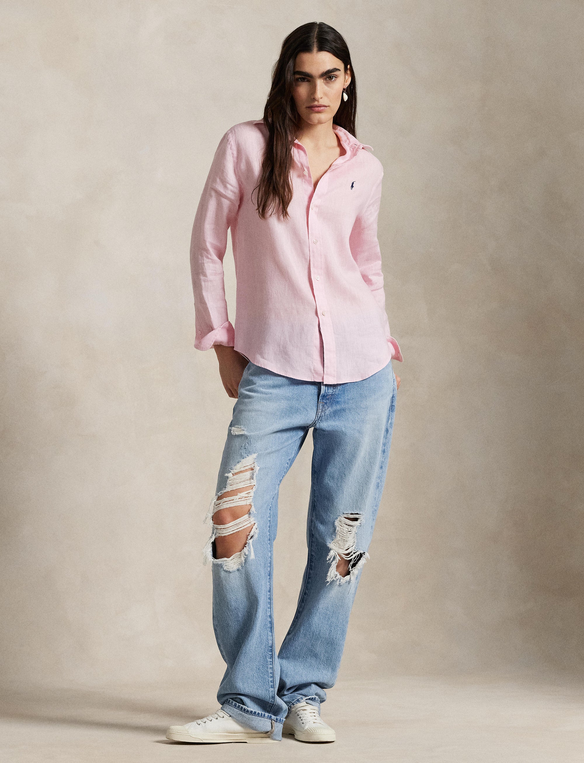 Chemise classique en lin - Bath Pink