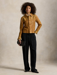 Surchemise western en cuir - Tan