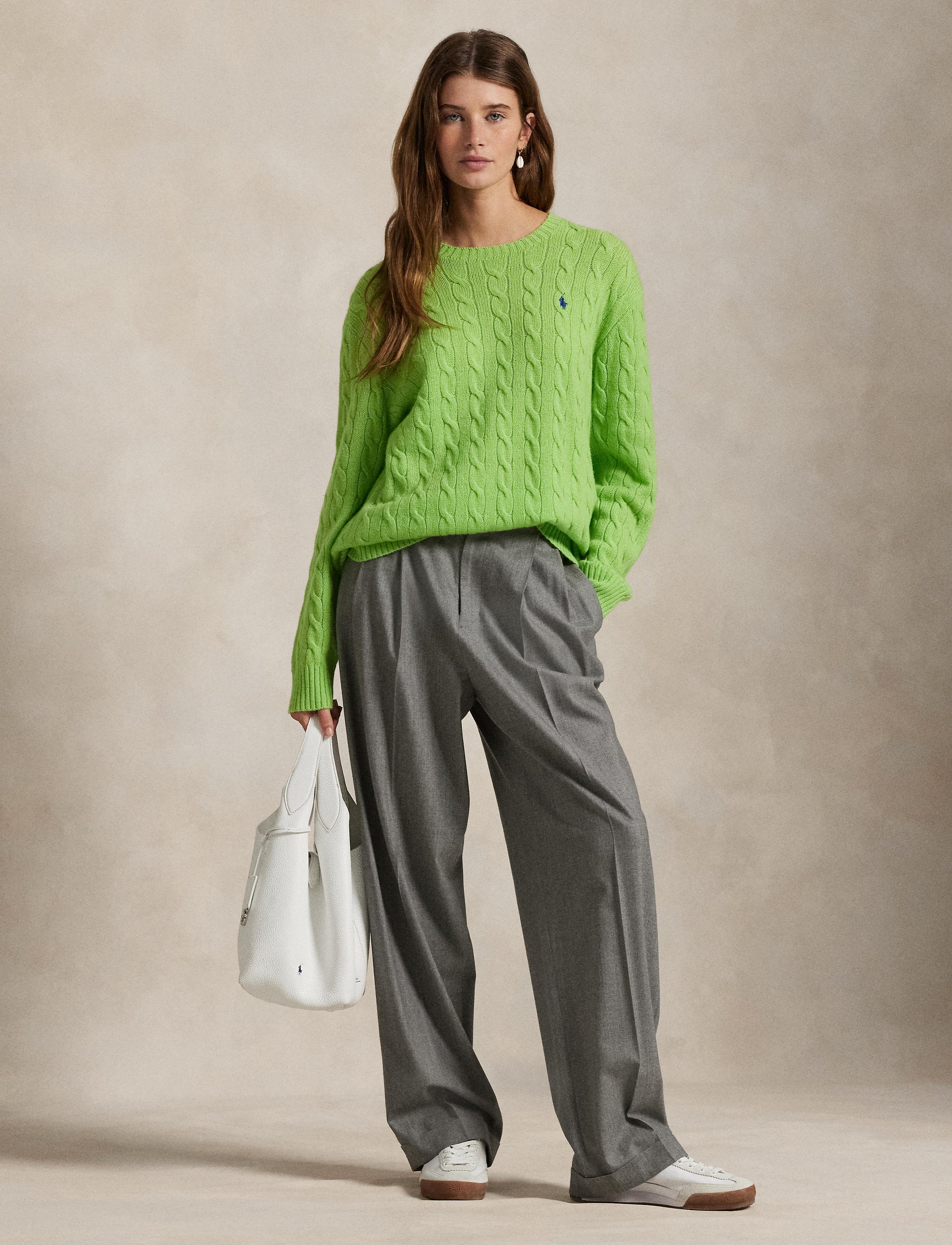 Pull ultra-léger en laine et cachemire mélangé - Apple Green