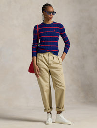Pull rayé en coton torsadé - Midnight Cobalt Stripe