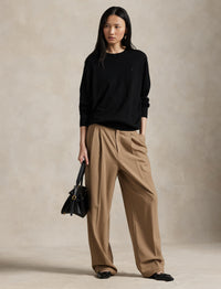 Wool round-neck jumper - Polo Black