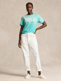 T-shirt  à logo en jersey de coton - Aqua Glass