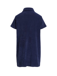Terry cotton polo dress - Newport Navy