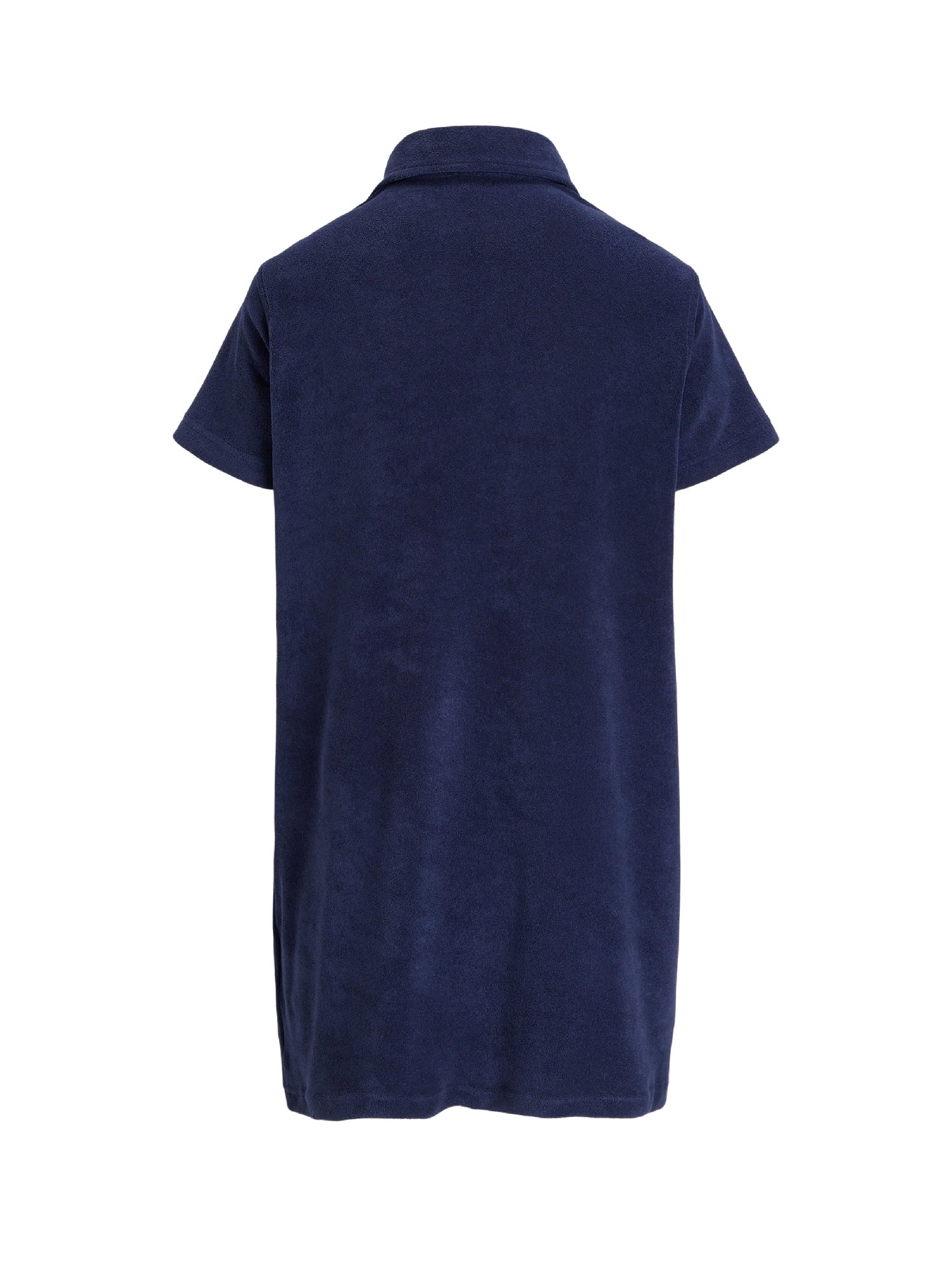 Terry cotton polo dress - Newport Navy