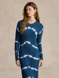 Tie-dye cotton jumper dress - Indigo Tie Dye
