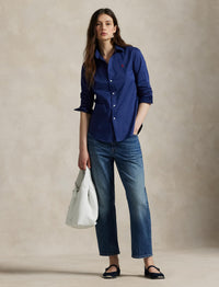Chemise Classic Fit en sergé de coton  - Classic Navy