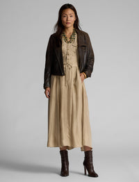 Robe dos nu en soie - Sand