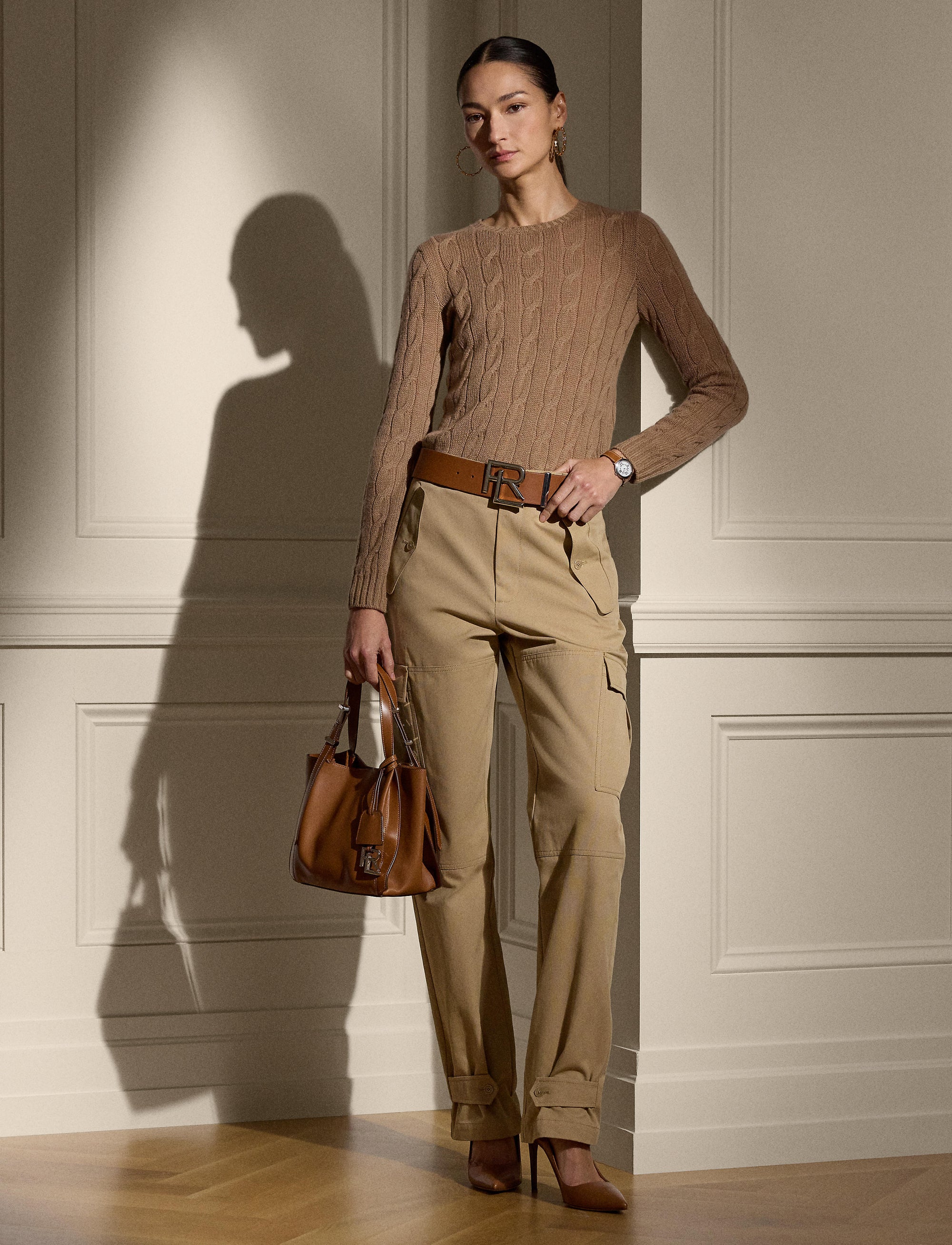 Pull en cachemire torsadé - Lux Camel
