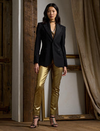 Veste de smoking Walker en crêpe de laine - Black