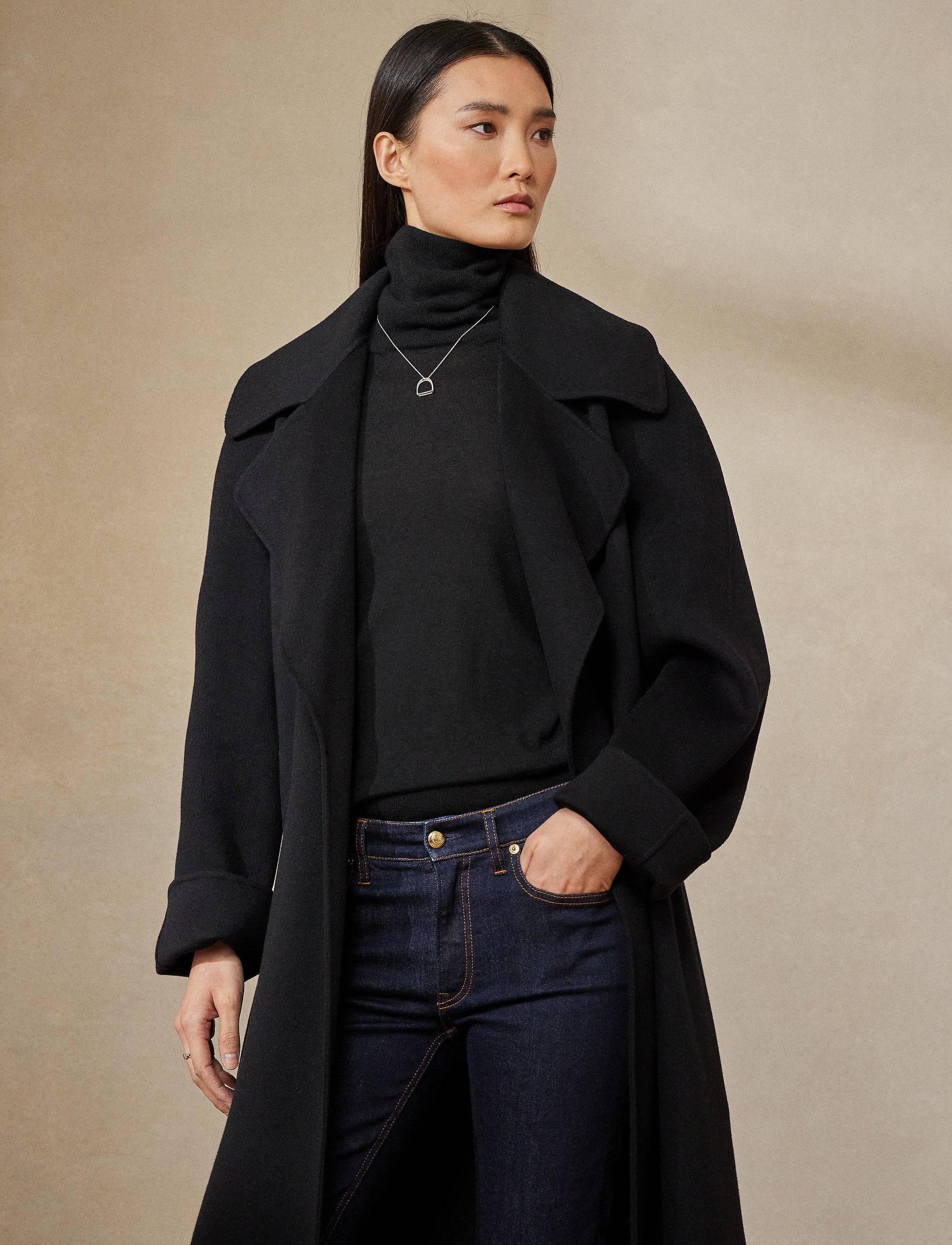 Manteau Leonarda en cachemire - Black