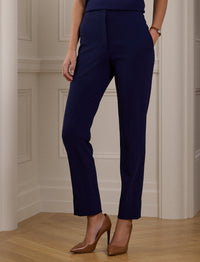 Pantalon Simone en crêpe de laine - Navy