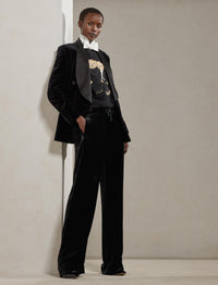 Veste de smoking Gregory en velours - Black