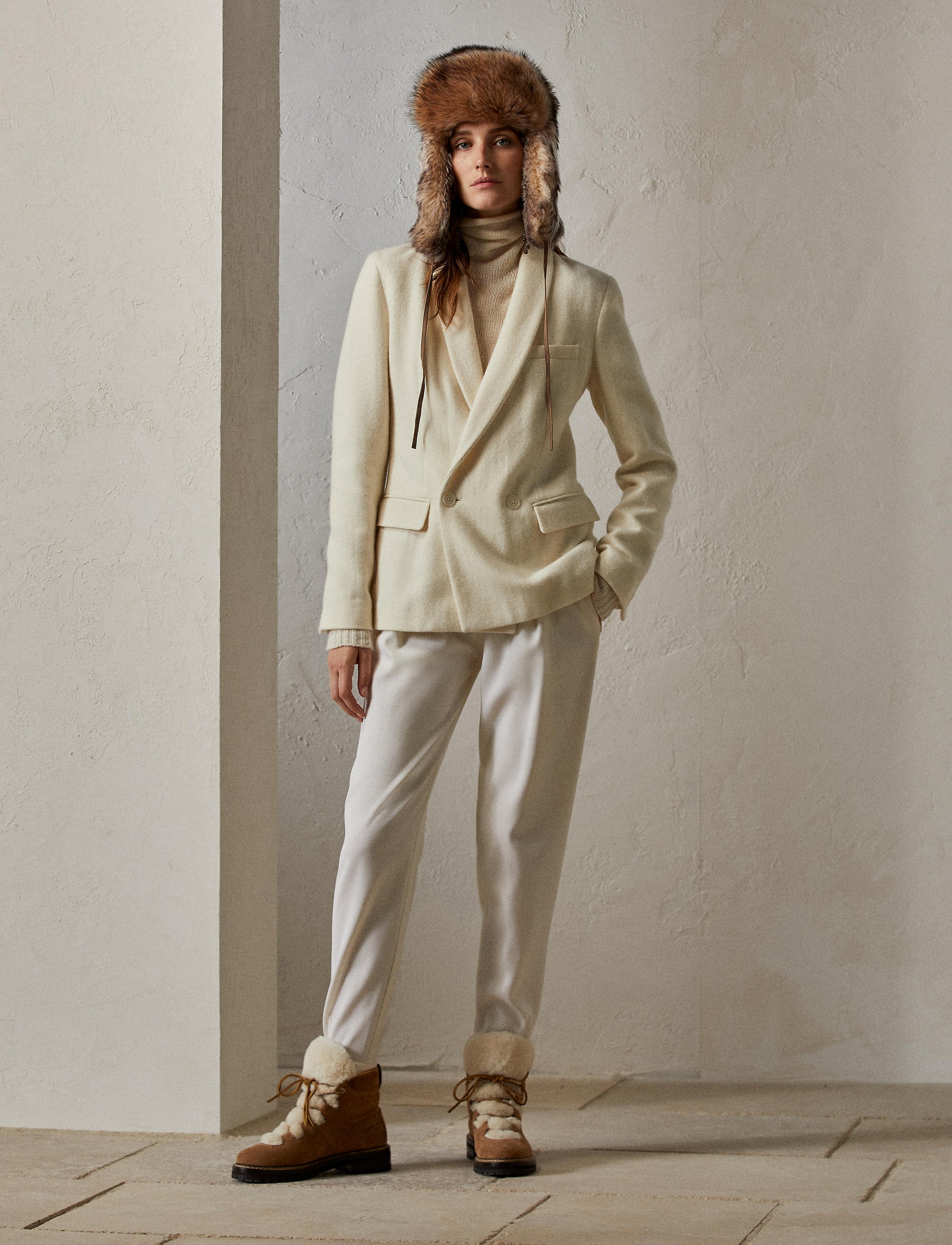 Veste Novina en laine - Cream