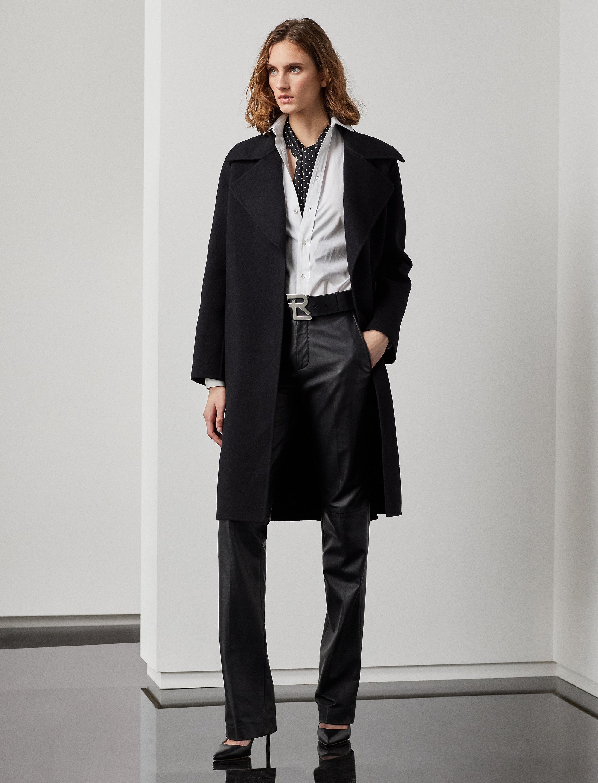 Manteau Cameo en laine et cachemire - Black