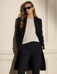 Manteau Parker en crêpe de laine - Black