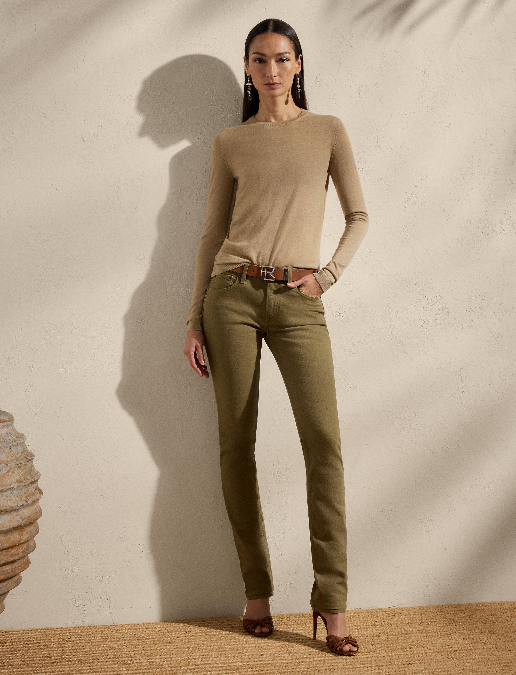 Pull col rond en cachemire - Lux Tan