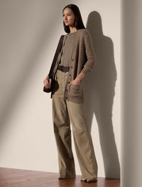 Pull col rond en cachemire - Dark Truffle Melange