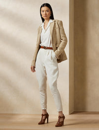 Kayli tweed herringbone jacket - Camel & Tan