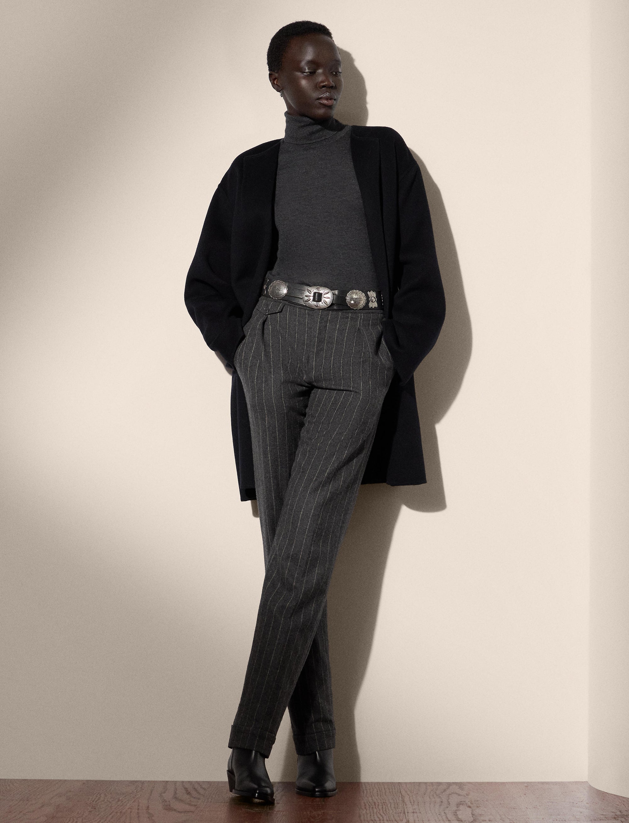 Cashmere turtleneck jumper - Medium Grey Melange