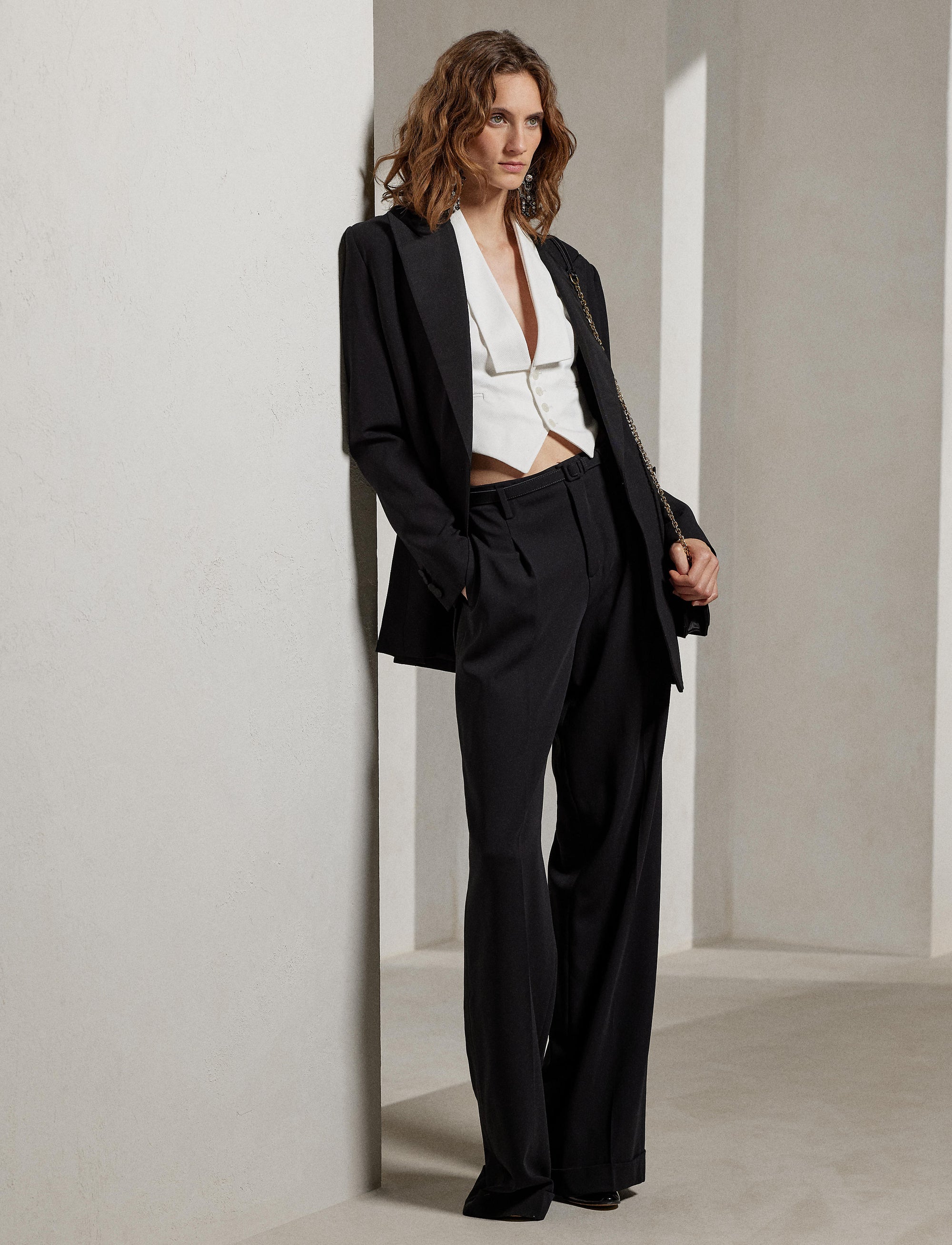 Gilet Cadie en piqué de coton - White