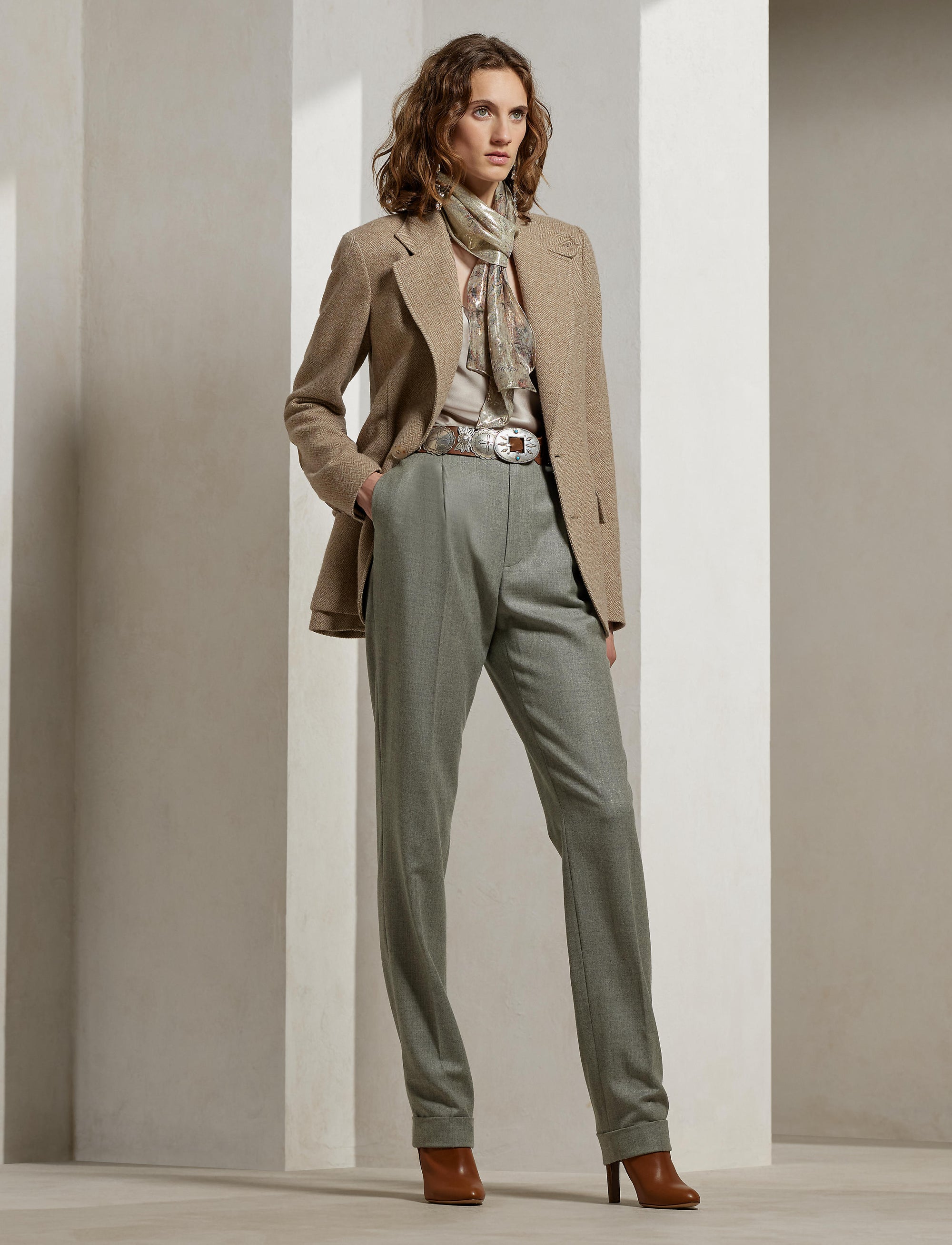 Caraco Annelia charmeuse de soie délavée - Taupe Grey