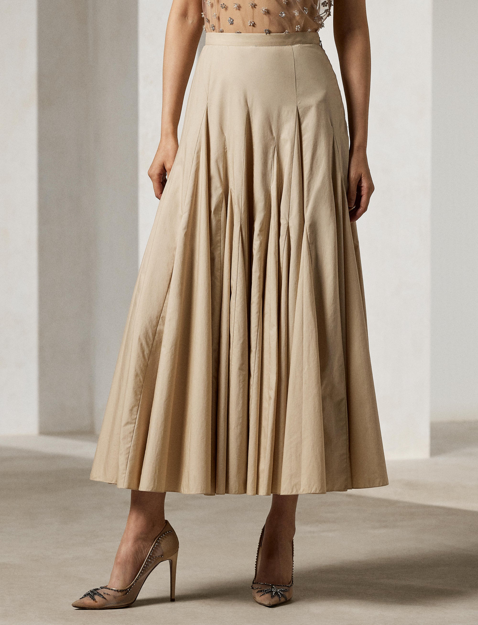 Aubrie skirt in cotton - Fawn
