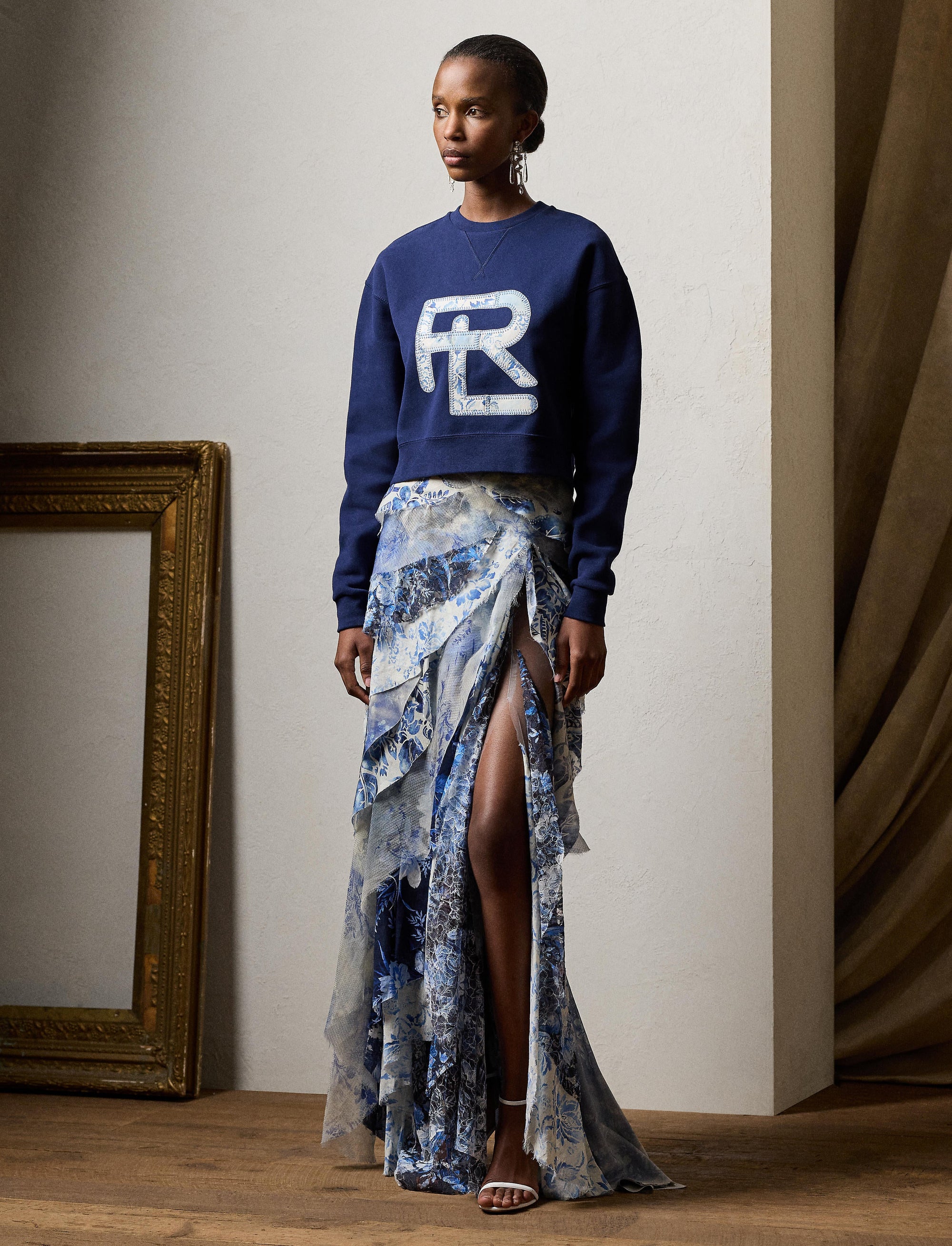 Round-neck jumper with RL logo - Dark Sapphire