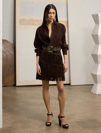 Chemise Tyler en cuir - Mocha