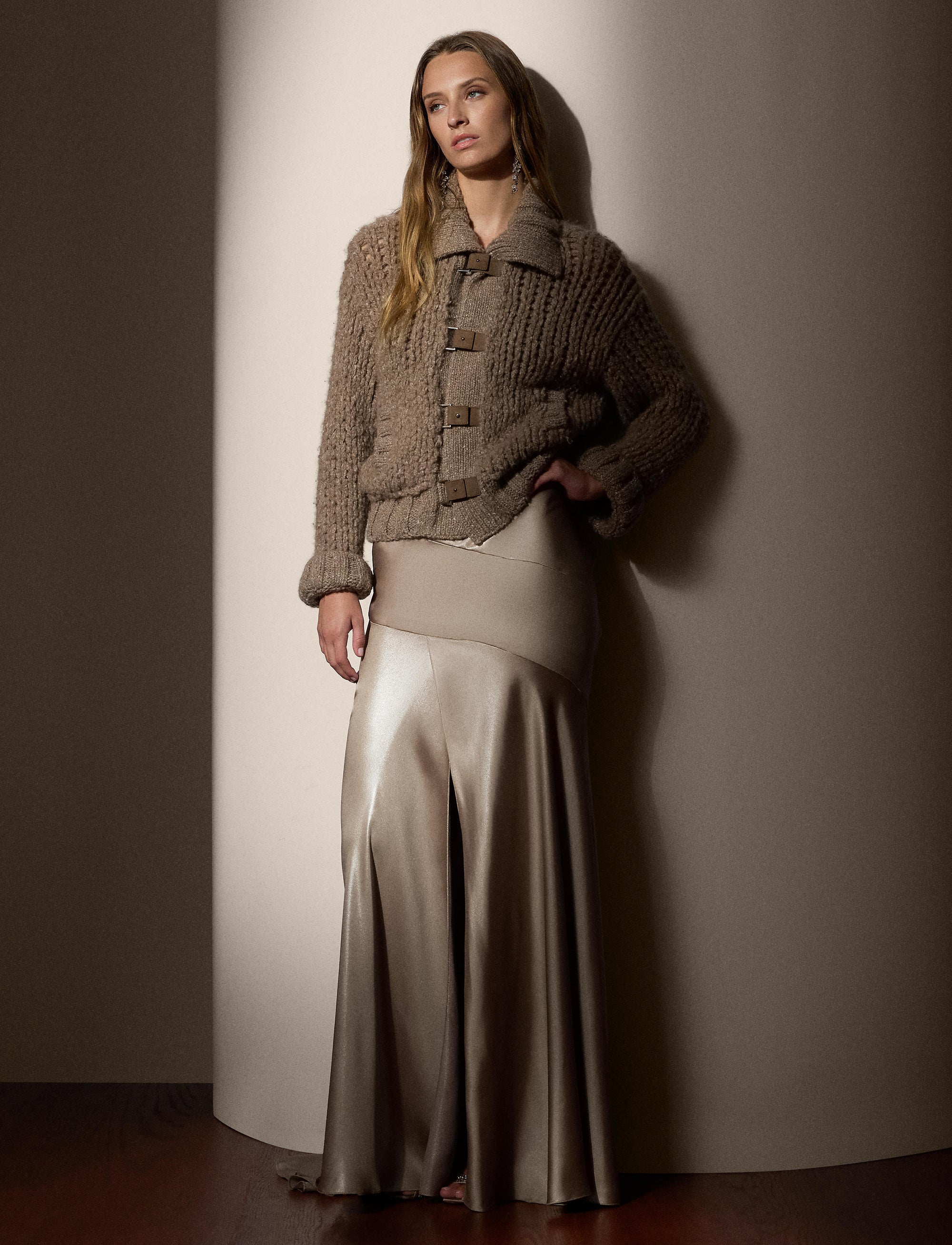 Cardigan en cachemire - Light Truffle Donegal