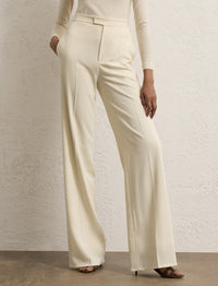 Pantalon Dean en gabardine de laine - Lux Cream
