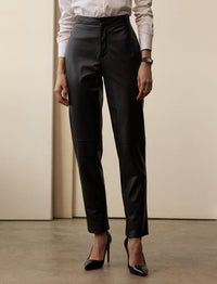 Pantalon Karly en cuir - Black