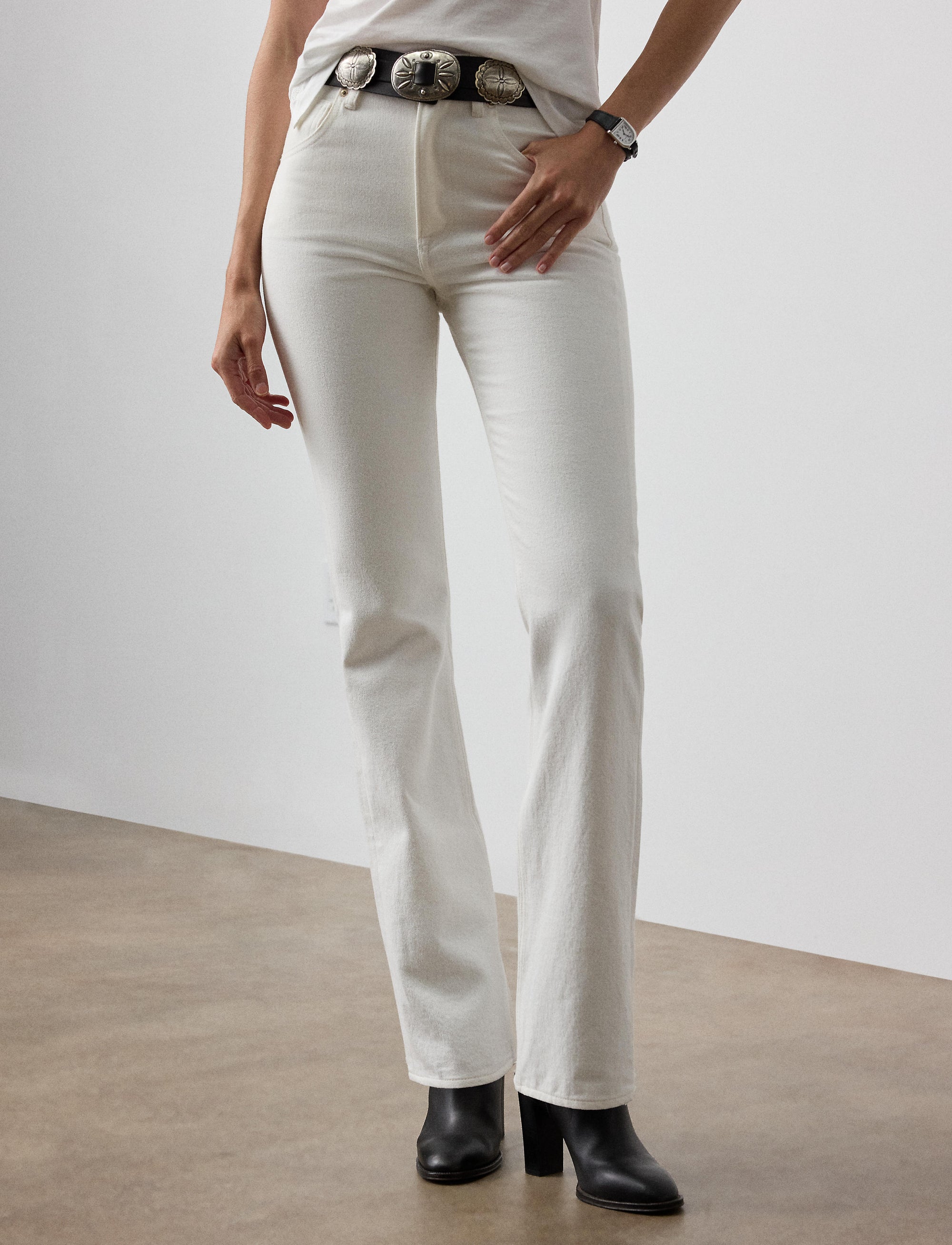 Kaida casual bootcut jeans - Chic White