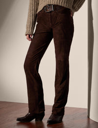 Pantalon Scottie en cuir - Luggage Brown