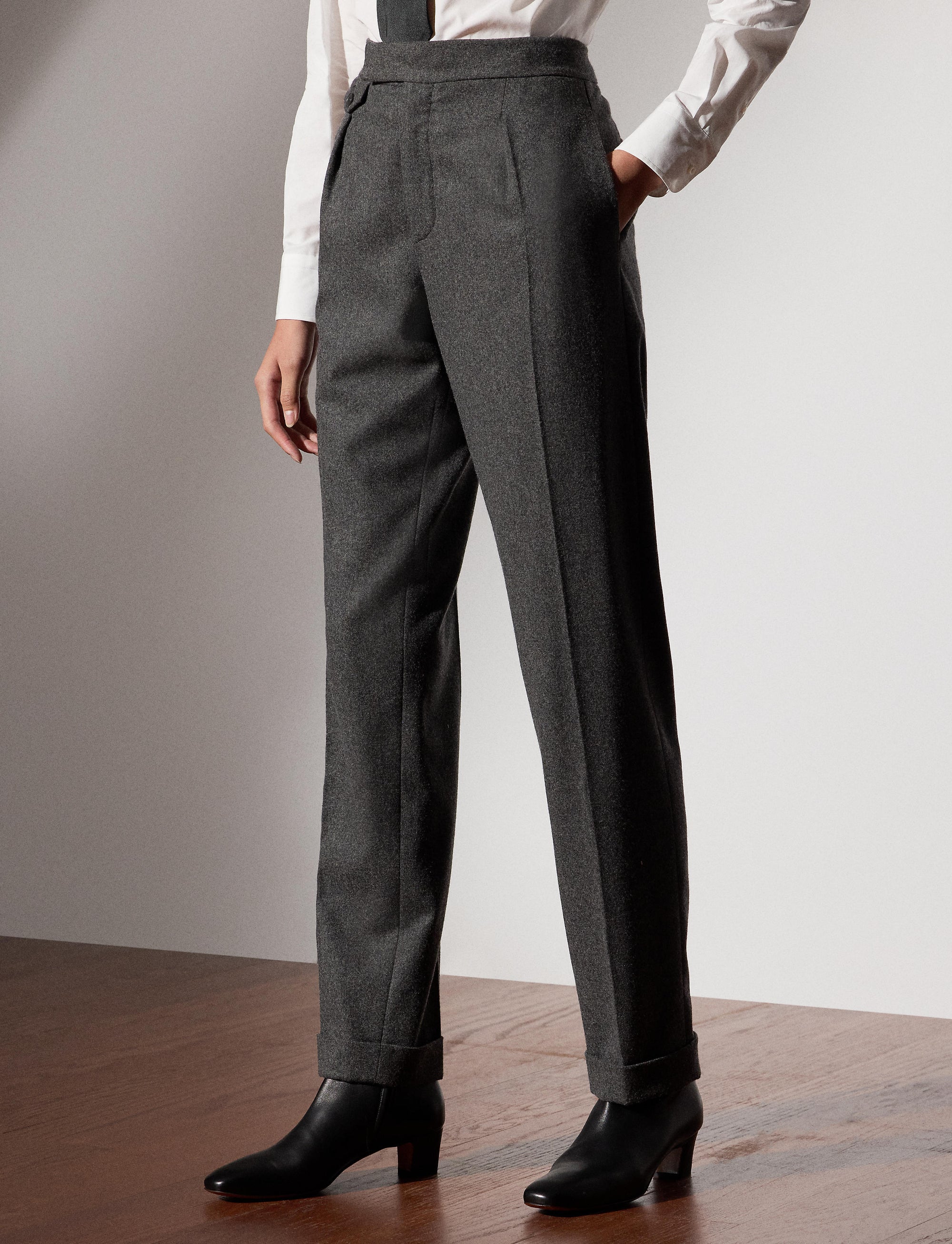 Pantalon Bennet en laine - Medium Grey