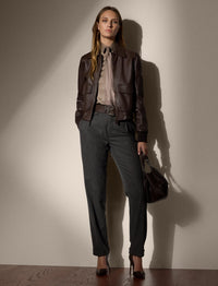 Chemise Kyle en soie - Truffle