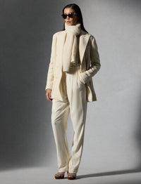 Veste Shirlee décorée à chevrons en laine - Lux Cream