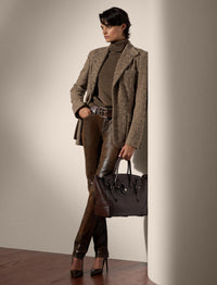 Veste Shirlee décorée à chevrons en laine - Brown & Cream