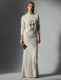 Pull col roulé roulé Rancher Polo Bear en cachemire - Classic Cream