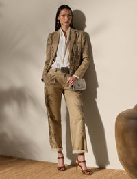 Veste Parker décorée en chino de coton - Lux Tan