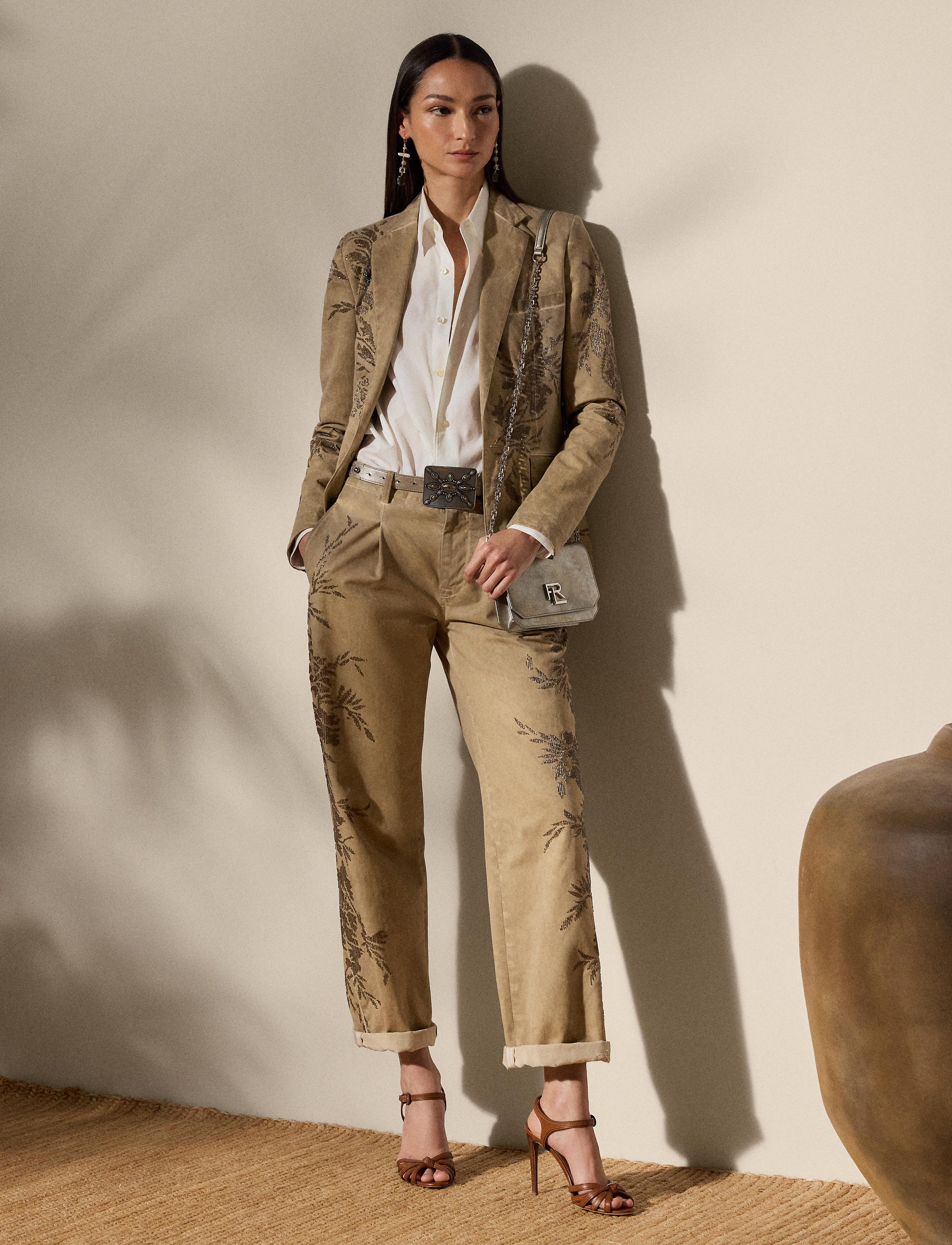 Veste Parker décorée en chino de coton - Lux Tan