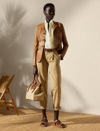 Veste Hollis en cuir - Caramel