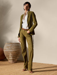 Veste Jessamine en cuir - Moss