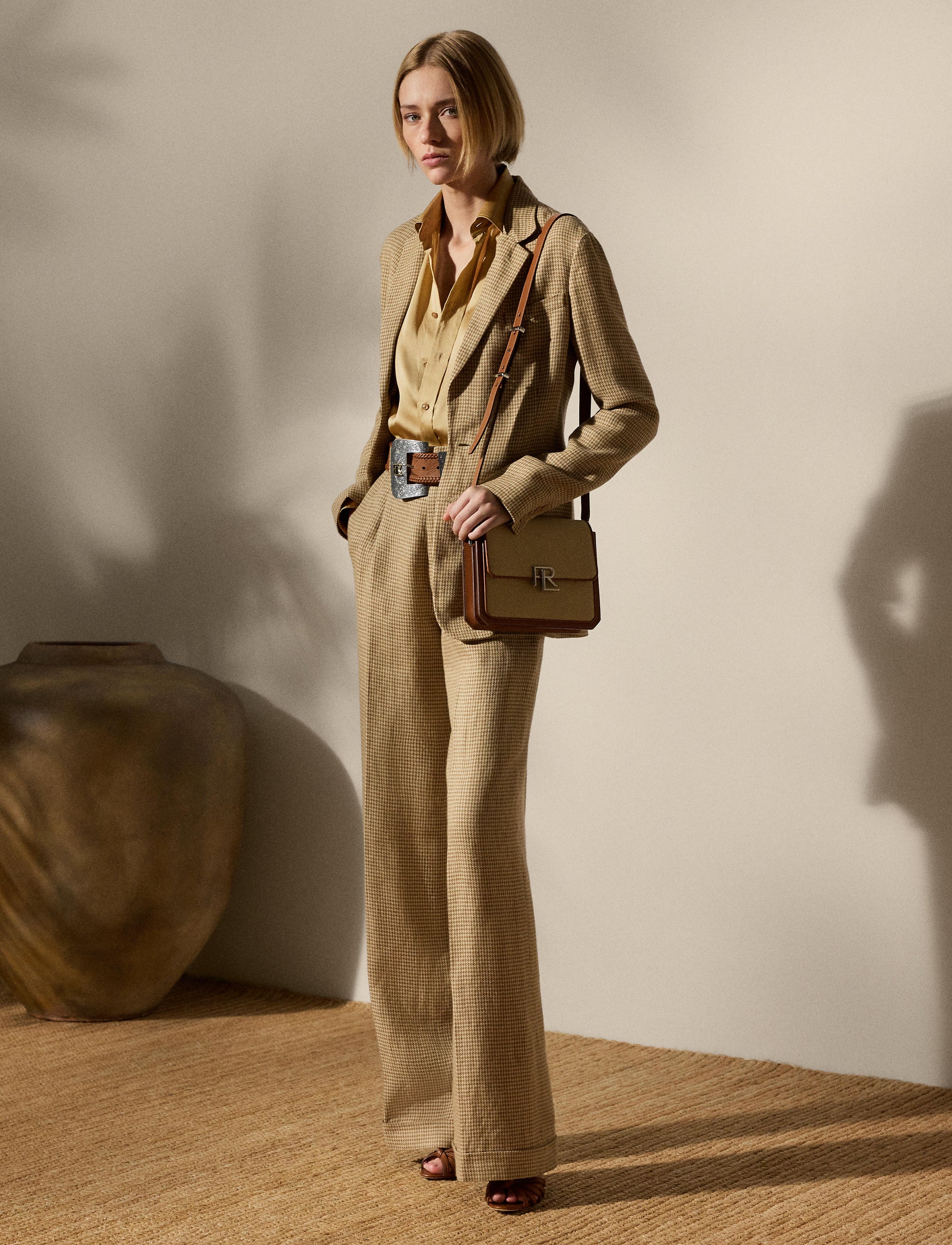 Chemise Adrien Relaxed en soie - Lux Tan
