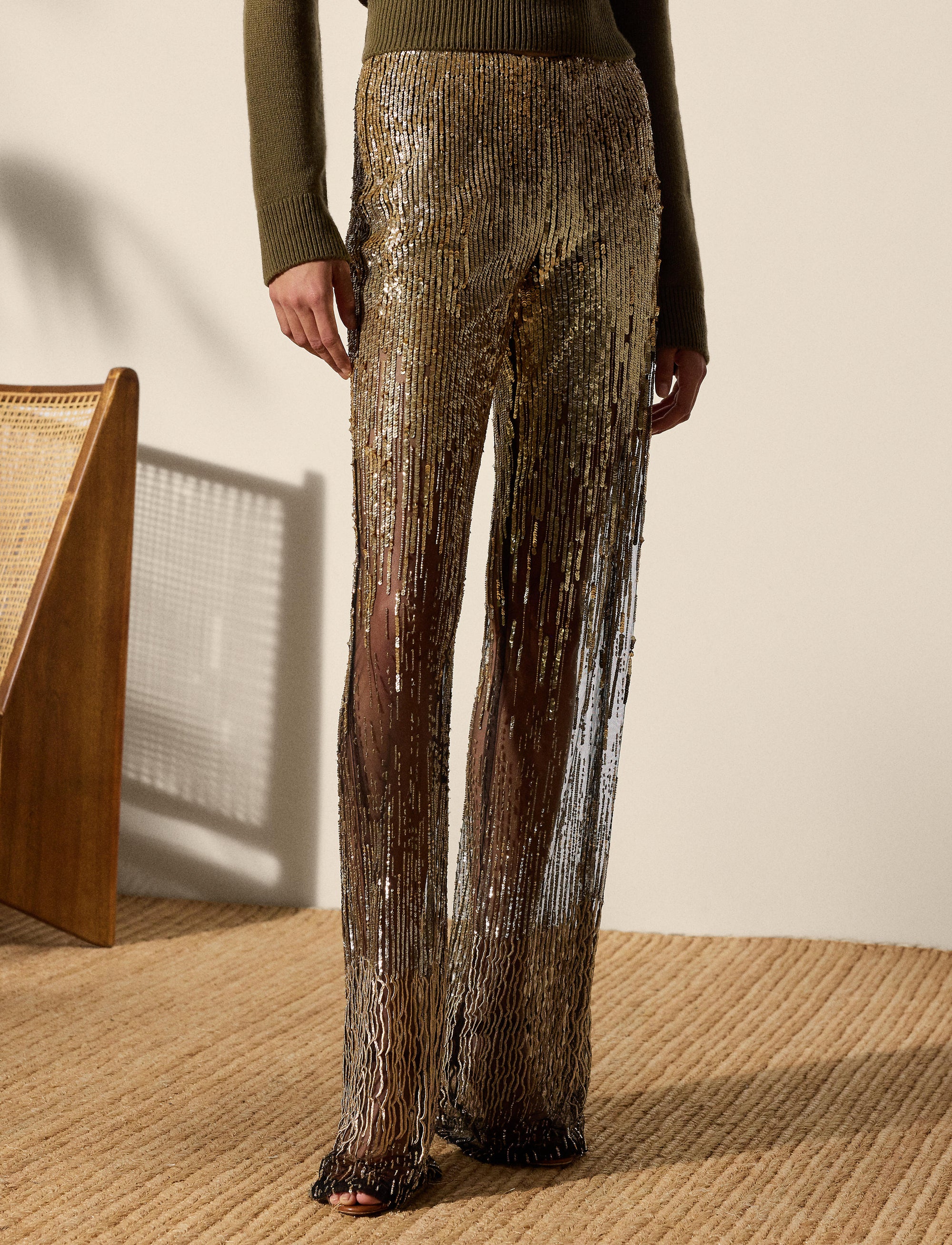 Pantalon Bradlee décoré en tulle - Black