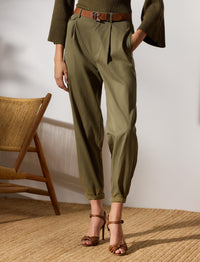 Pantalon Gordon en gabardine de coton - Moss
